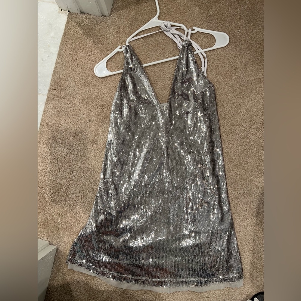 Free People double take sequin mini dress